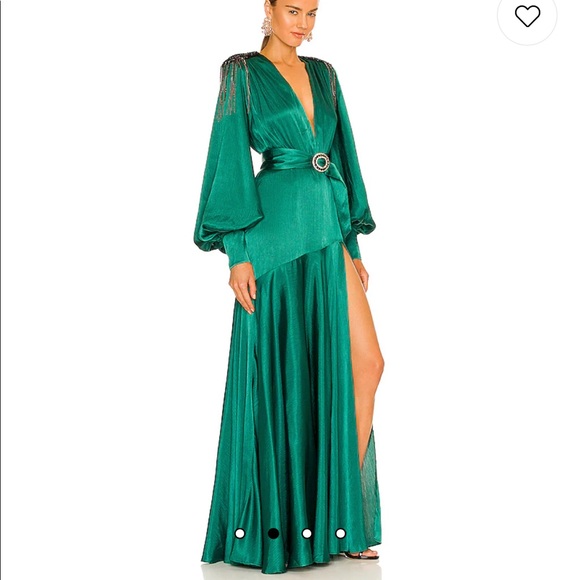 Bronx and Banco Emerald Carmen Gown - Picture 3 of 9